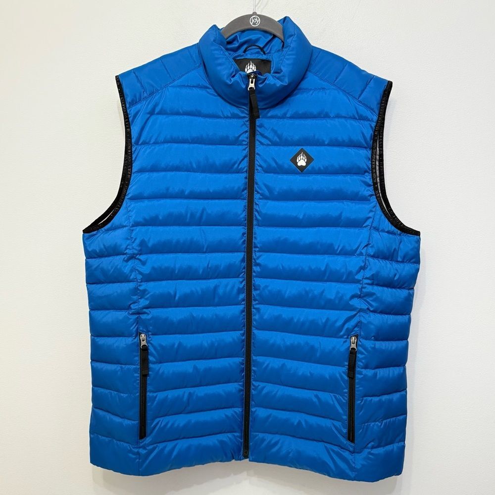 Duluth Trading Alaskan Hardgear AKHG Blue Puffin Puffer Mock Vest Men’s XL Tall